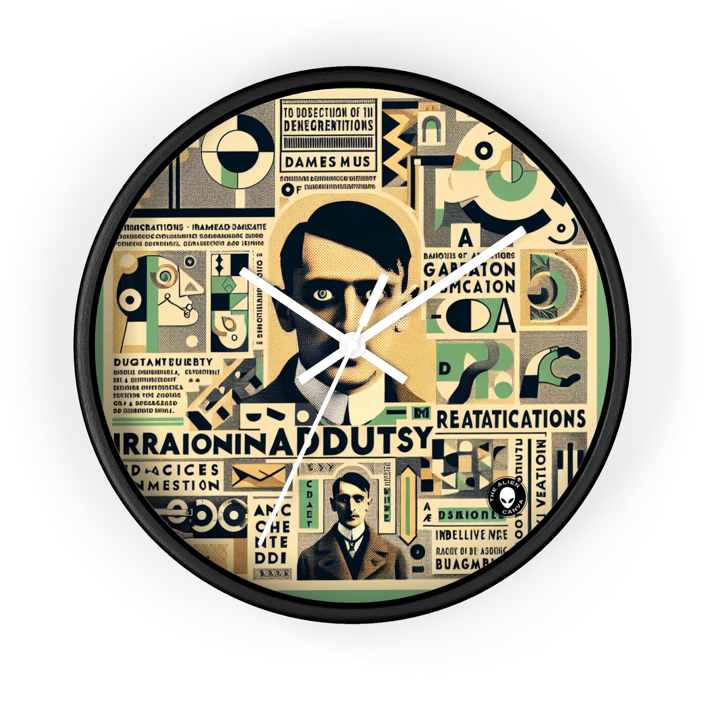 "Cacophonie de la folie banale : un collage dadaïste" - L'horloge murale extraterrestre Dadaïsme