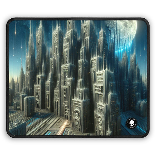 "Nighttime Cityscape Melt" - The Alien Gaming Mouse Pad