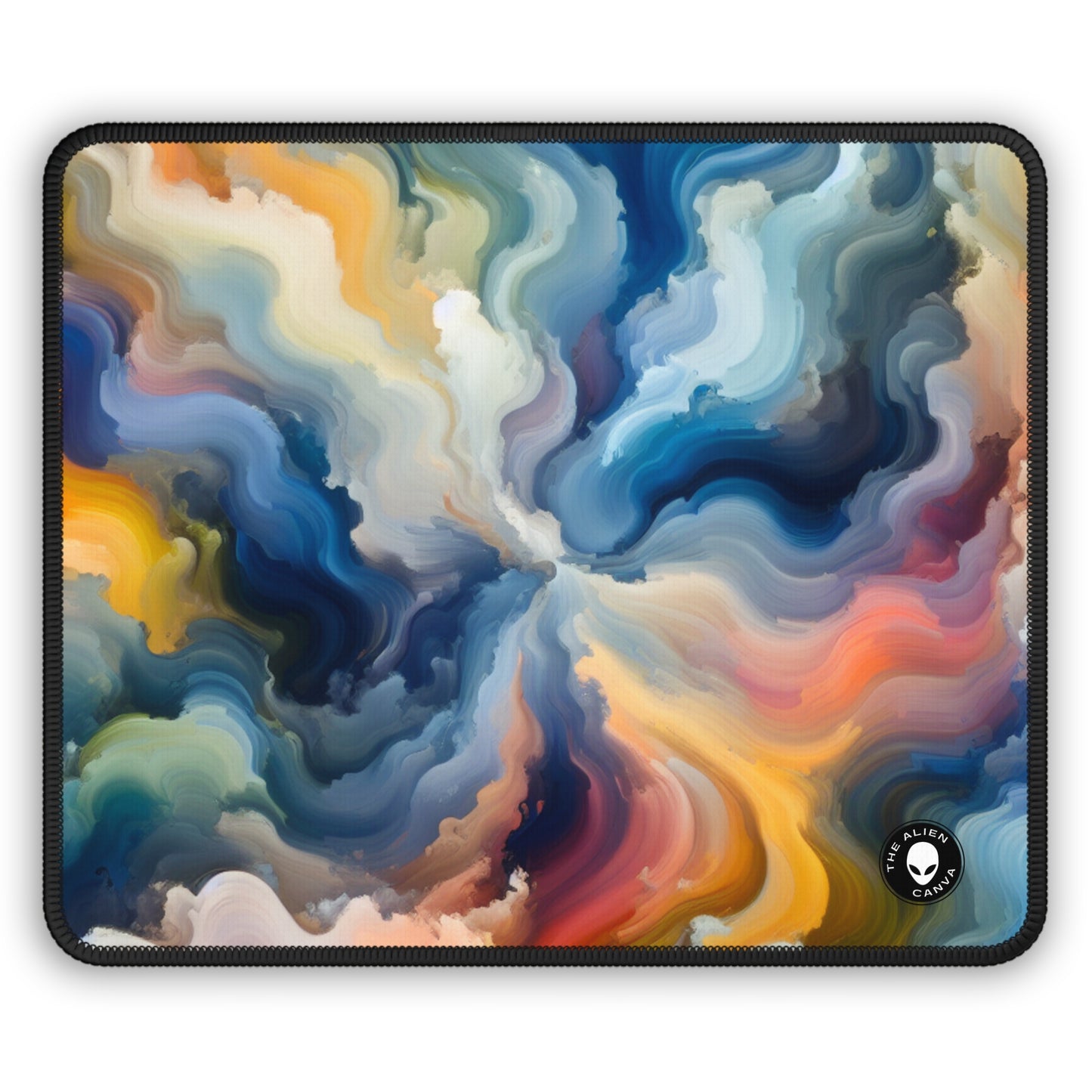 "Sunset Reflections: A Serene Color Field Painting" - The Alien Gaming Mouse Pad Color Field Painting