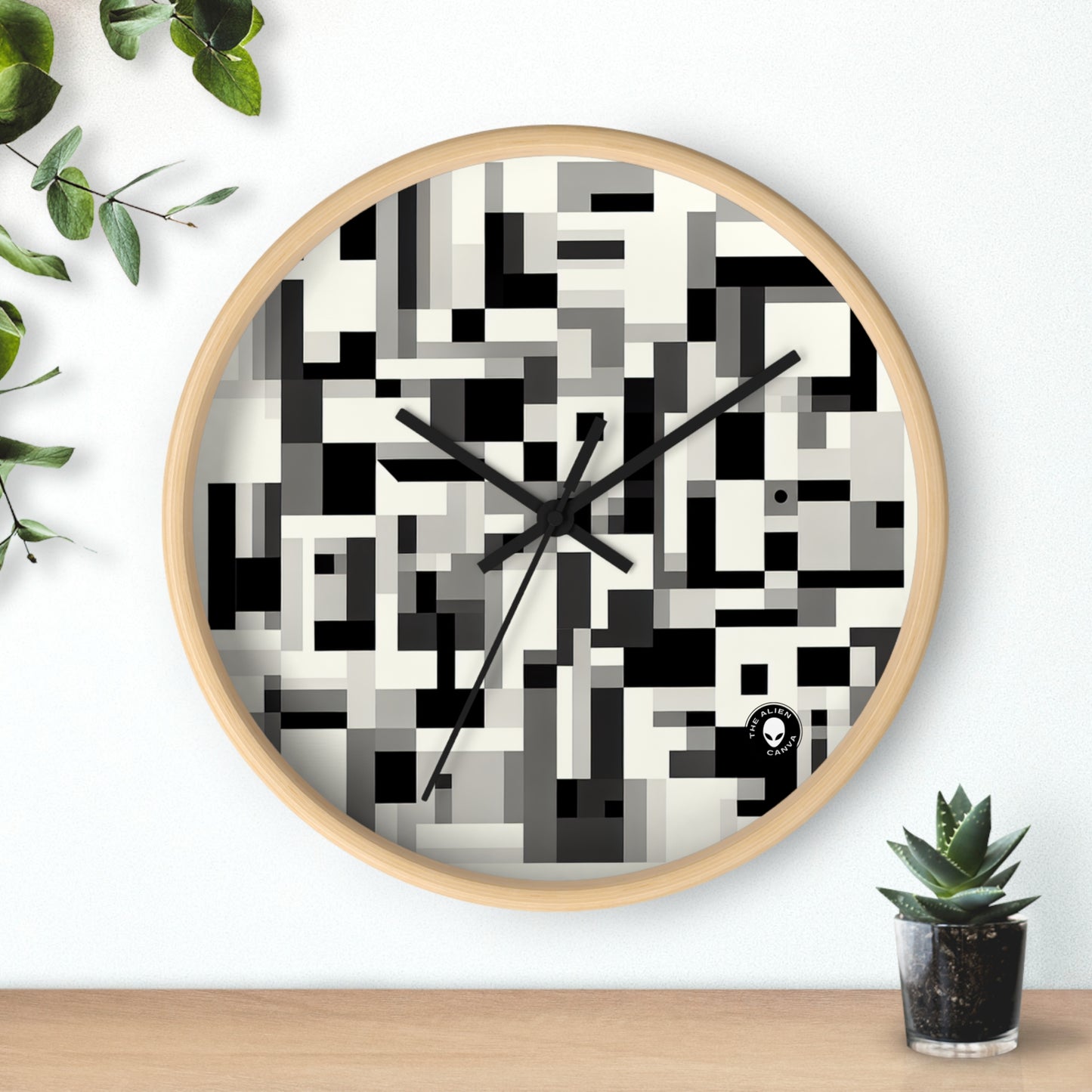 "Paisaje urbano en el cubismo analítico" - El reloj de pared alienígena Cubismo analítico