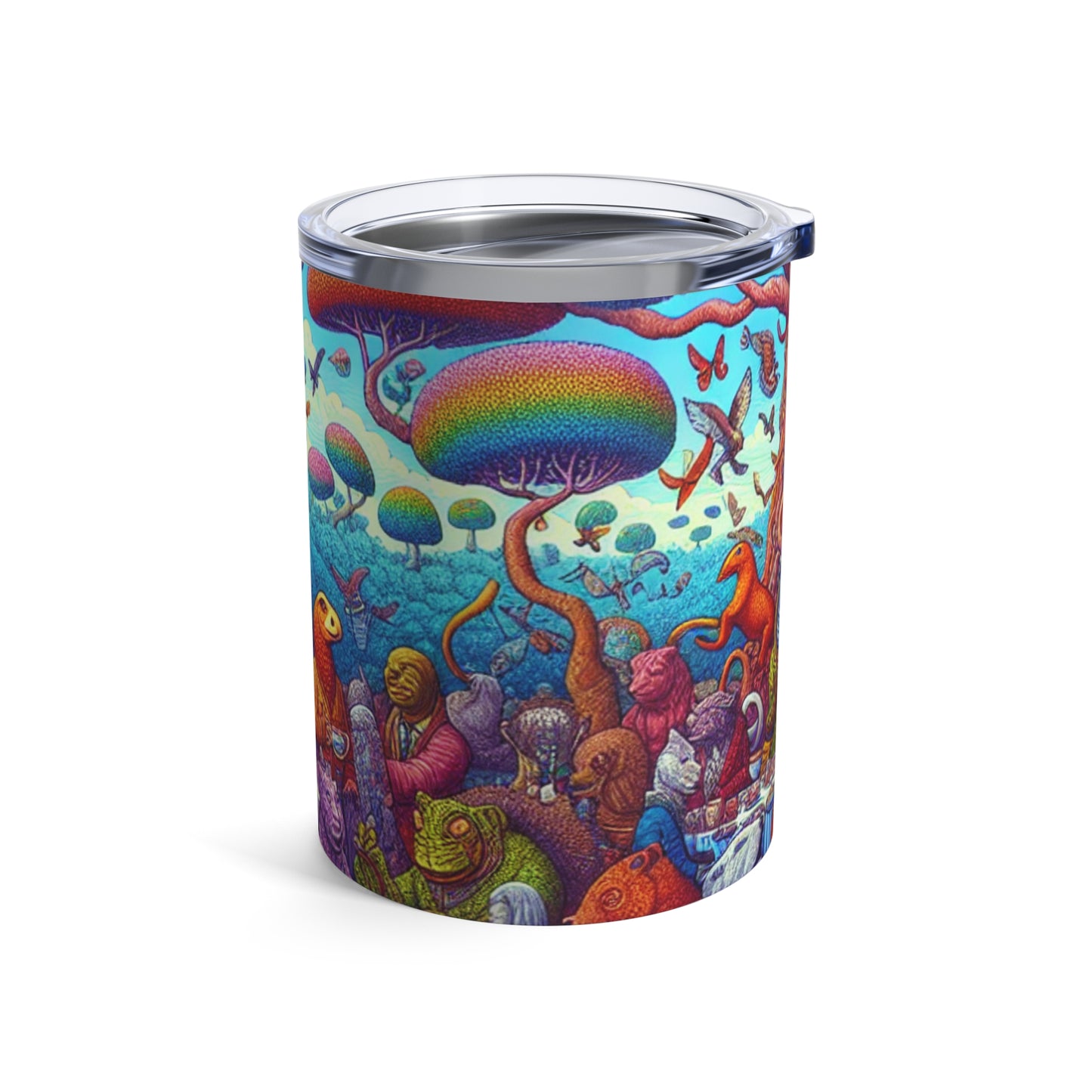 "Animal Tea Party in a Rainbow Wonderland" - The Alien Tumbler 10oz