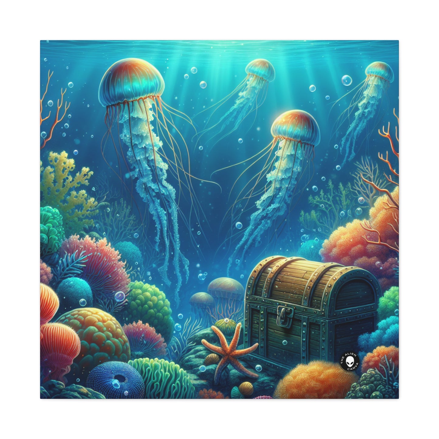 "Beneath the Waves: A Hidden Treasure" - The Alien Canva