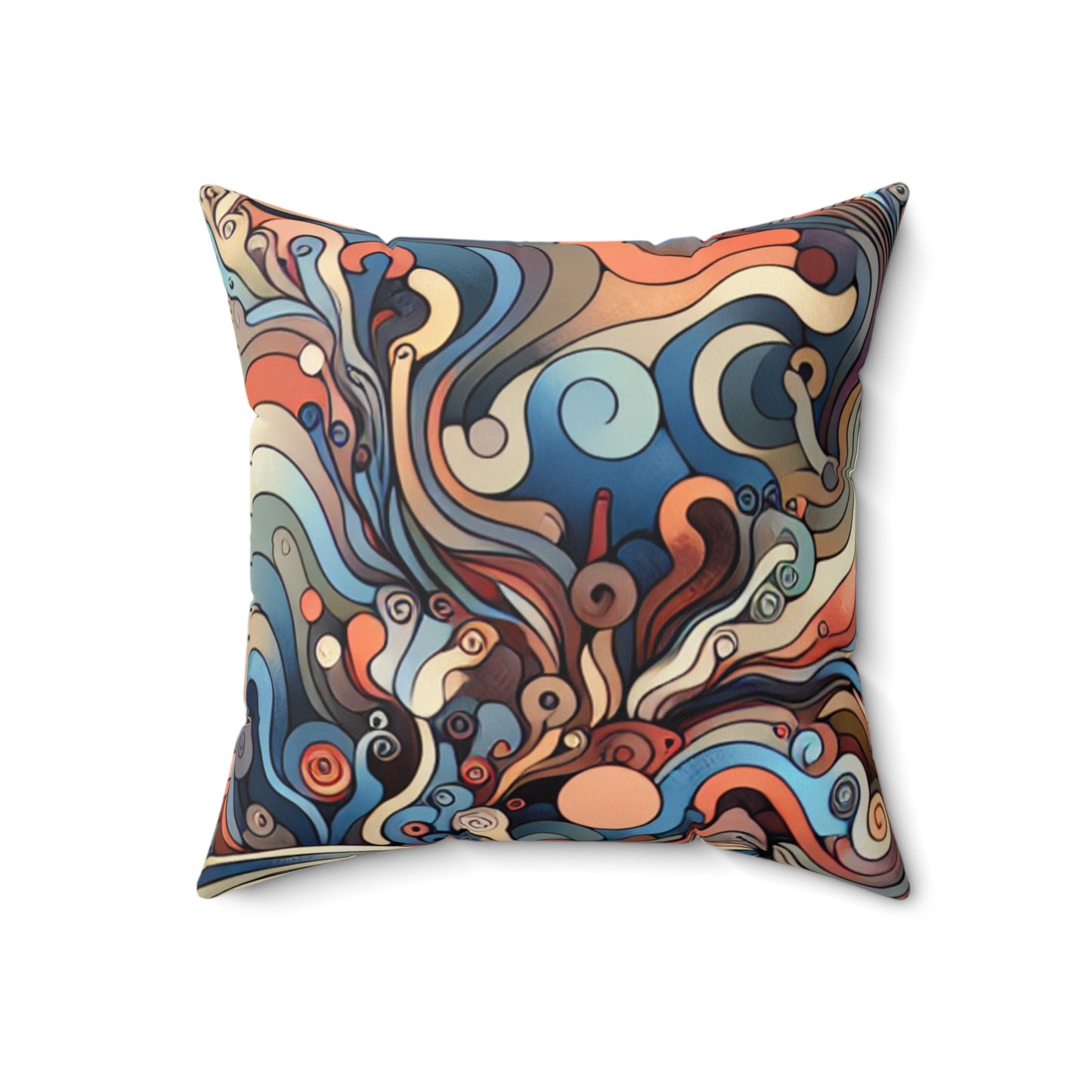 "Unleashing the Unconscious: A Surrealistic Exploration"- The Alien Spun Polyester Square Pillow Surrealist Automatism