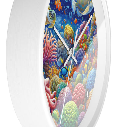 "Paraíso tropical: país de las maravillas submarinas" - El reloj de pared alienígena