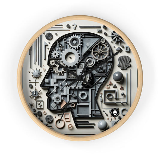 "Temporal Layers: Life's Journey Through Abstract Imagery" - The Alien Wall Clock Conceptual Art