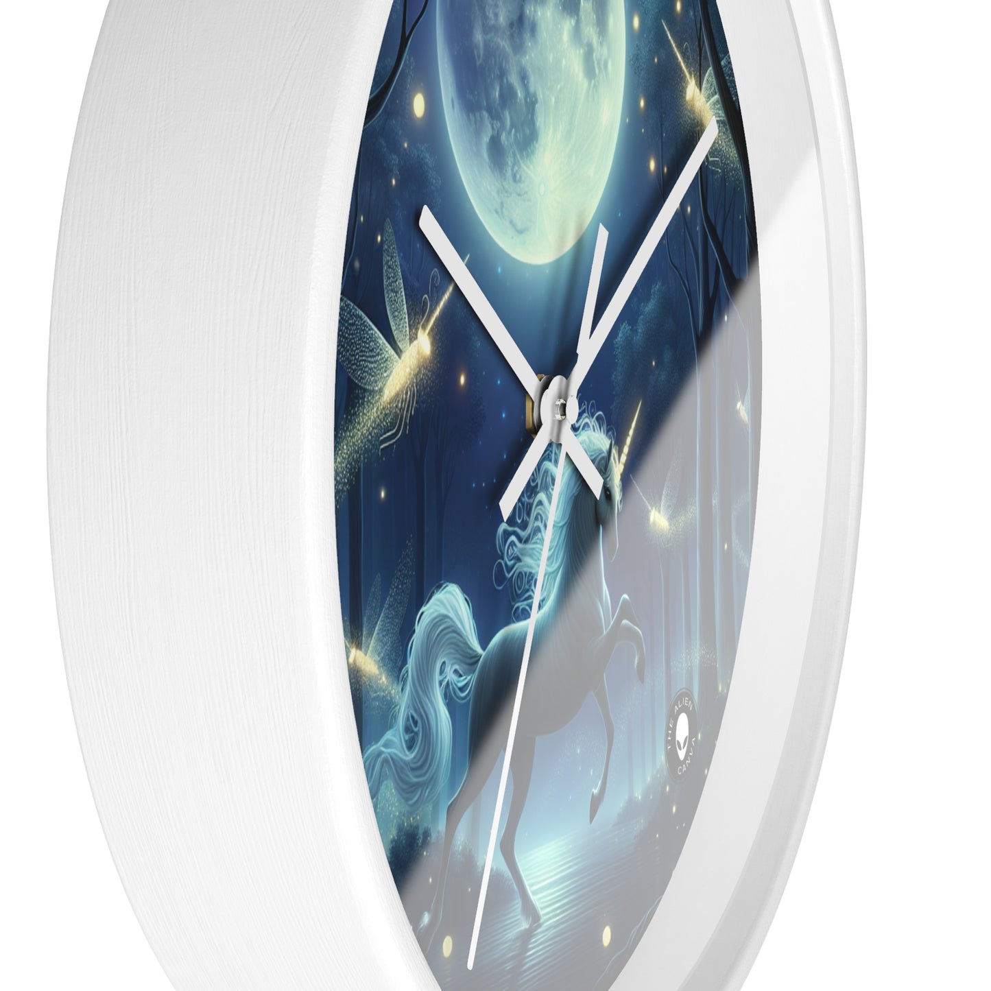 "Enchanted Moonlit Forest" - The Alien Wall Clock