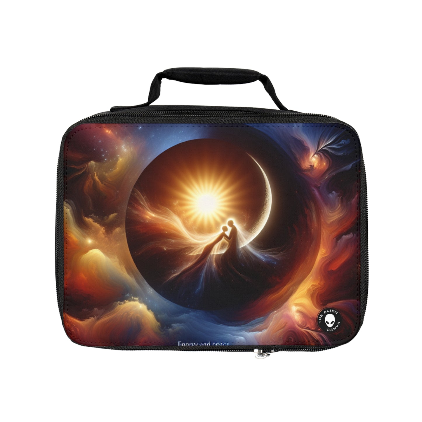 "Celestial Embrace: The Fusion of Sun and Moon"- The Alien Lunch Bag