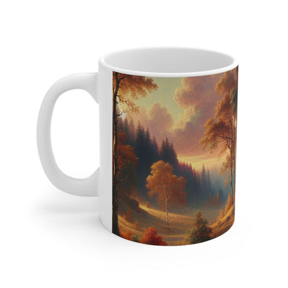 "Susurros de amor en el bosque encantado" - Taza de cerámica The Alien 11oz Romanticismo