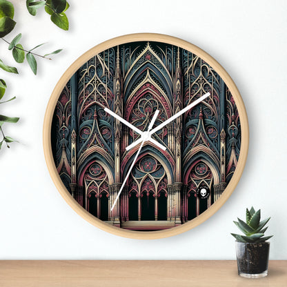 "Consuelo en las sombras: una obra maestra gótica de oscuridad eterna y belleza melancólica" - The Alien Wall Clock Gothic Art