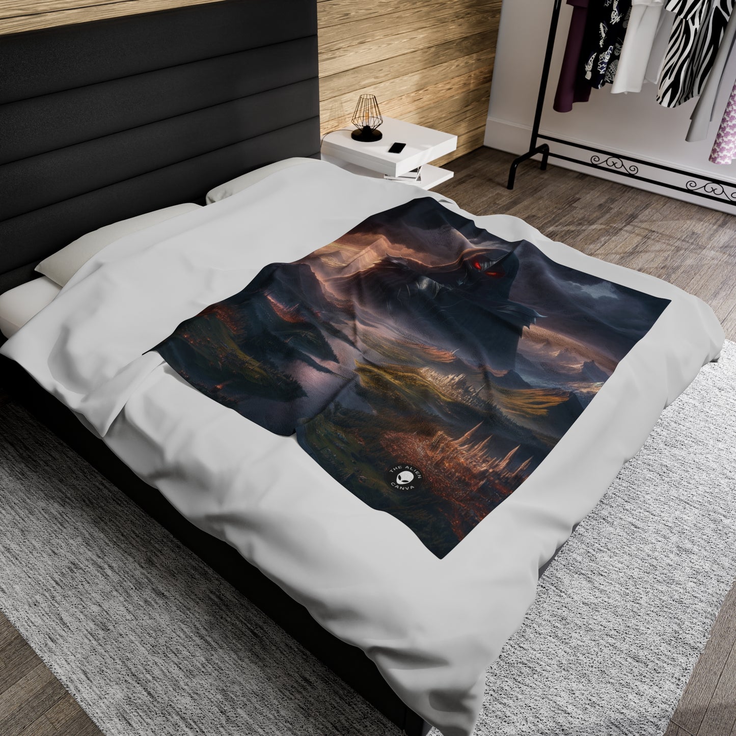 "Sauron's Reclamation: The Darkening of Middle Earth" - The Alien Velveteen Plush Blanket