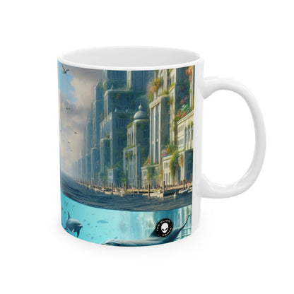 "City of Atlantis: Imagination Unleashed" - The Alien Ceramic Mug 11oz