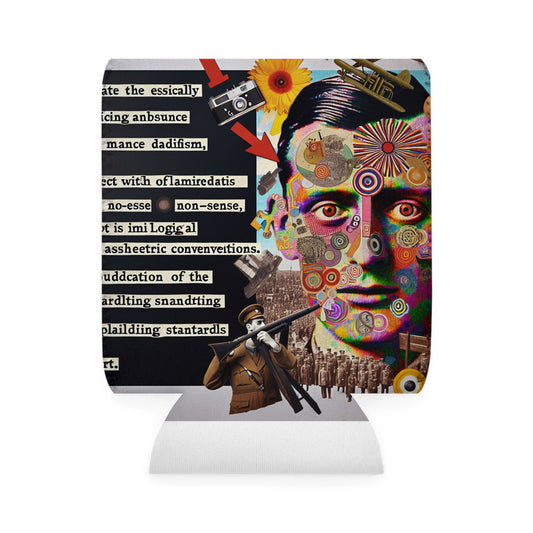"Absurdity Unleashed: Creating a Dadaist Collage of Chaos" - The Alien Can Cooler Sleeve Dadaism