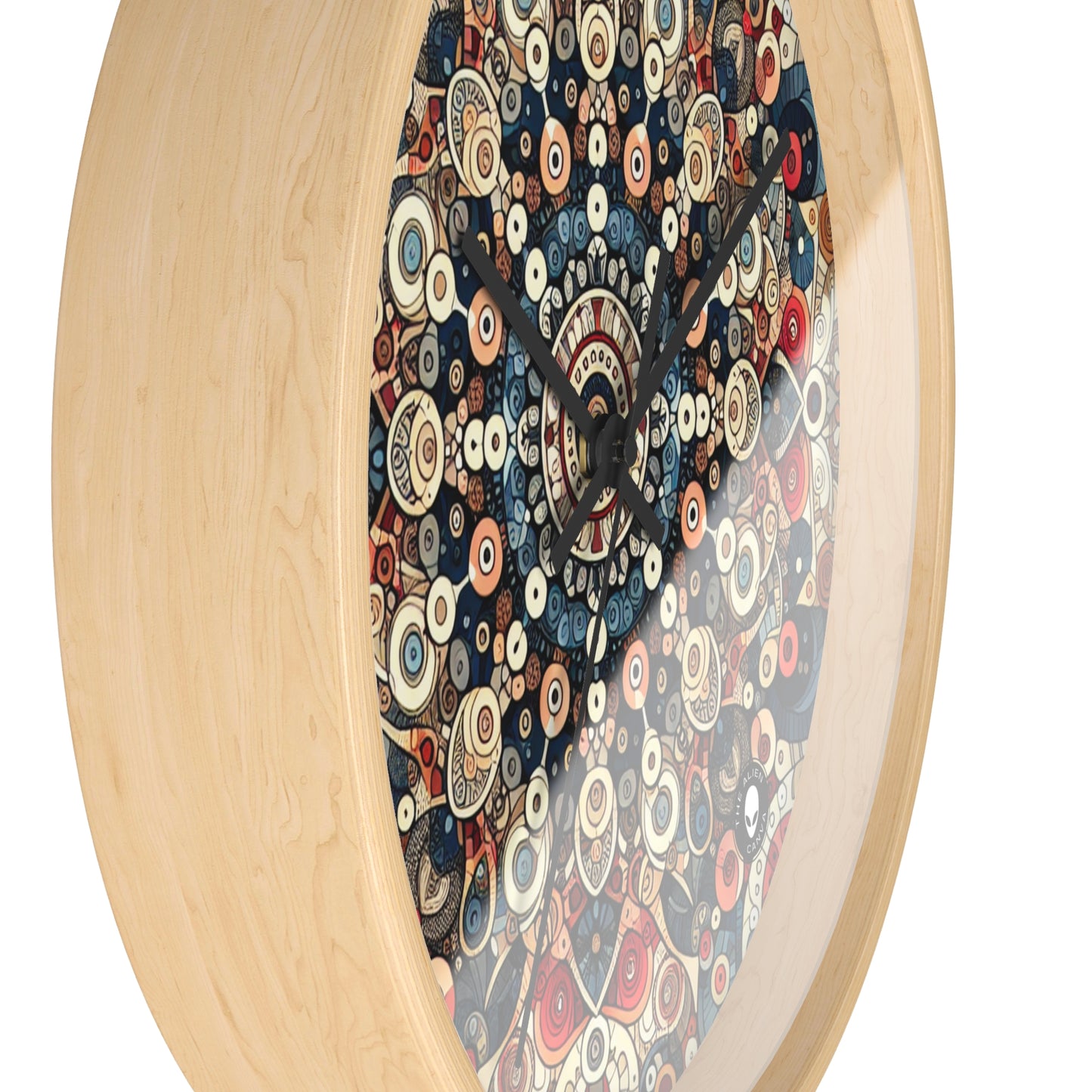 "Nature's Harmony: Floral Mandala Art" - L'art du motif d'horloge murale extraterrestre