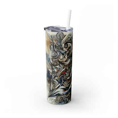 Title: "Challenging Taboos: Beyond Boundaries in Transgressive Art" - The Alien Maars® Skinny Tumbler with Straw 20oz Transgressive Art