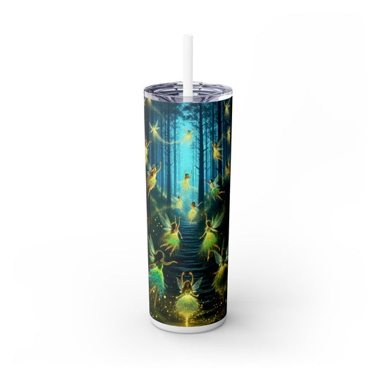 Enchanted Night: Firefly Dance - The Alien Maars® Skinny Tumbler with Straw 20oz