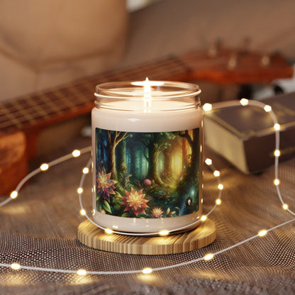 Enchanted Woodland: Glowing Blossoms and Mystical Beings - The Alien Scented Soy Candle 9oz