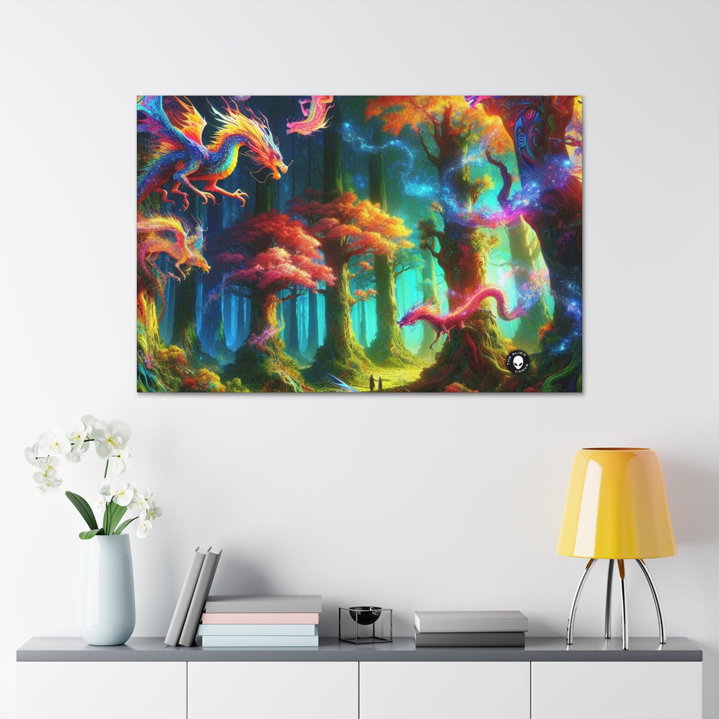 "El bosque arcoiris del dragón" - The Alien Canva