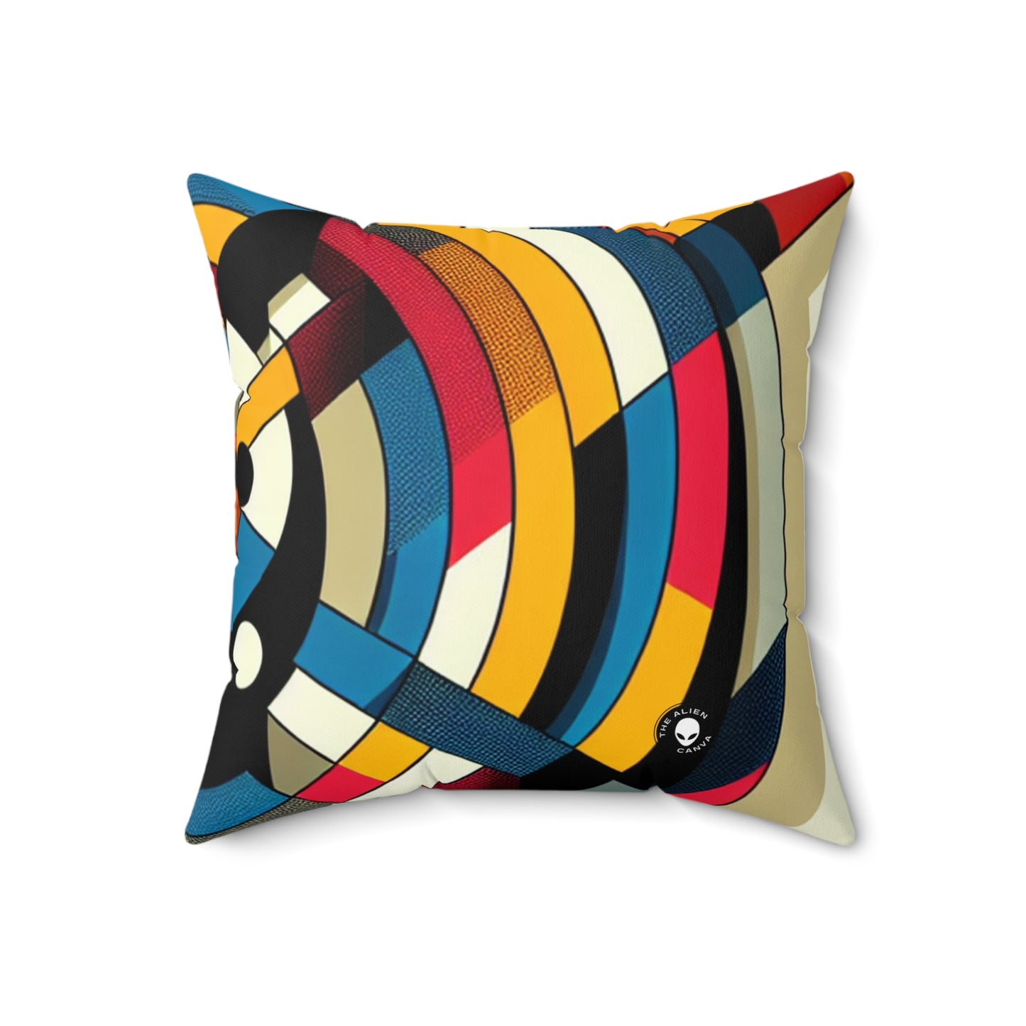 "Digital Revolution: A Constructivist Perspective"- The Alien Spun Polyester Square Pillow Constructivism