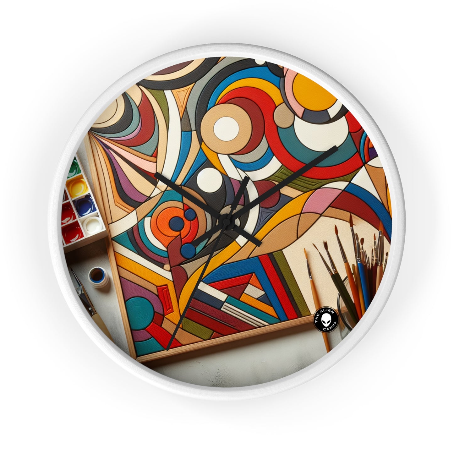 "Nightlife Chaos: A Dynamic Abstract Tribute to the City's Vibrant Energy" - The Alien Wall Clock Abstract Art