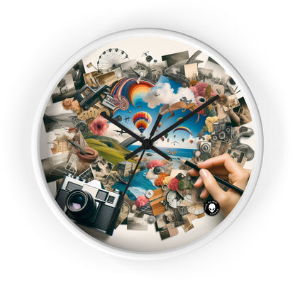 "NatureTech Metropolis: A Vision of Harmonious Coexistence" - The Alien Wall Clock Photomontage