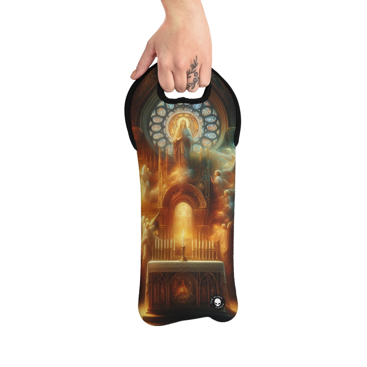 "Harmony of Faith: Divine Unity" - The Alien Wine Tote Bag Religious Art