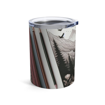 "Serenidad Crepuscular: Un paisaje romántico" - The Alien Tumbler 10oz Romanticismo