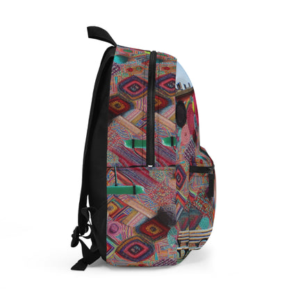 "Yarn of Joy: A Colorful Outdoor Mural" - The Alien Backpack