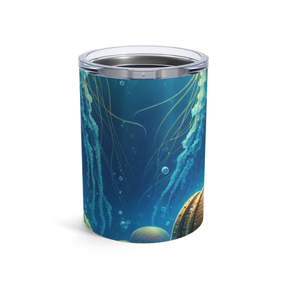 "Bajo las olas: un tesoro escondido" - Vaso Alien de 10 oz