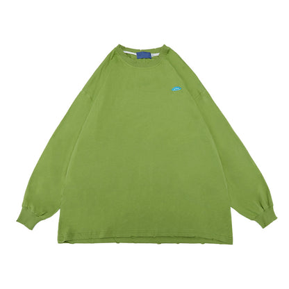 Solid color embroidery small standard long sleeves