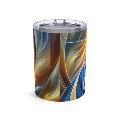 "Ascending Divinity: A Spiritual Awakening in Vibrant Geometry" - The Alien Tumbler 10oz Religious Art Style