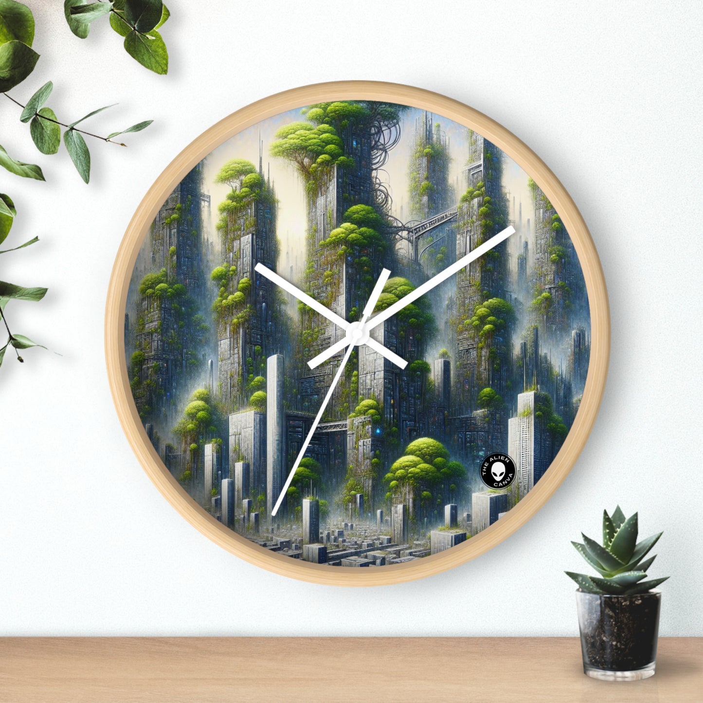 "Biodome Cityscape": el reloj de pared extraterrestre