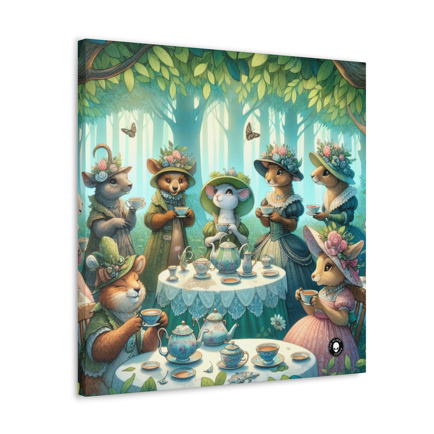 "Sombreros elegantes y tazas de té: una fiesta de té en el bosque" - The Alien Canva