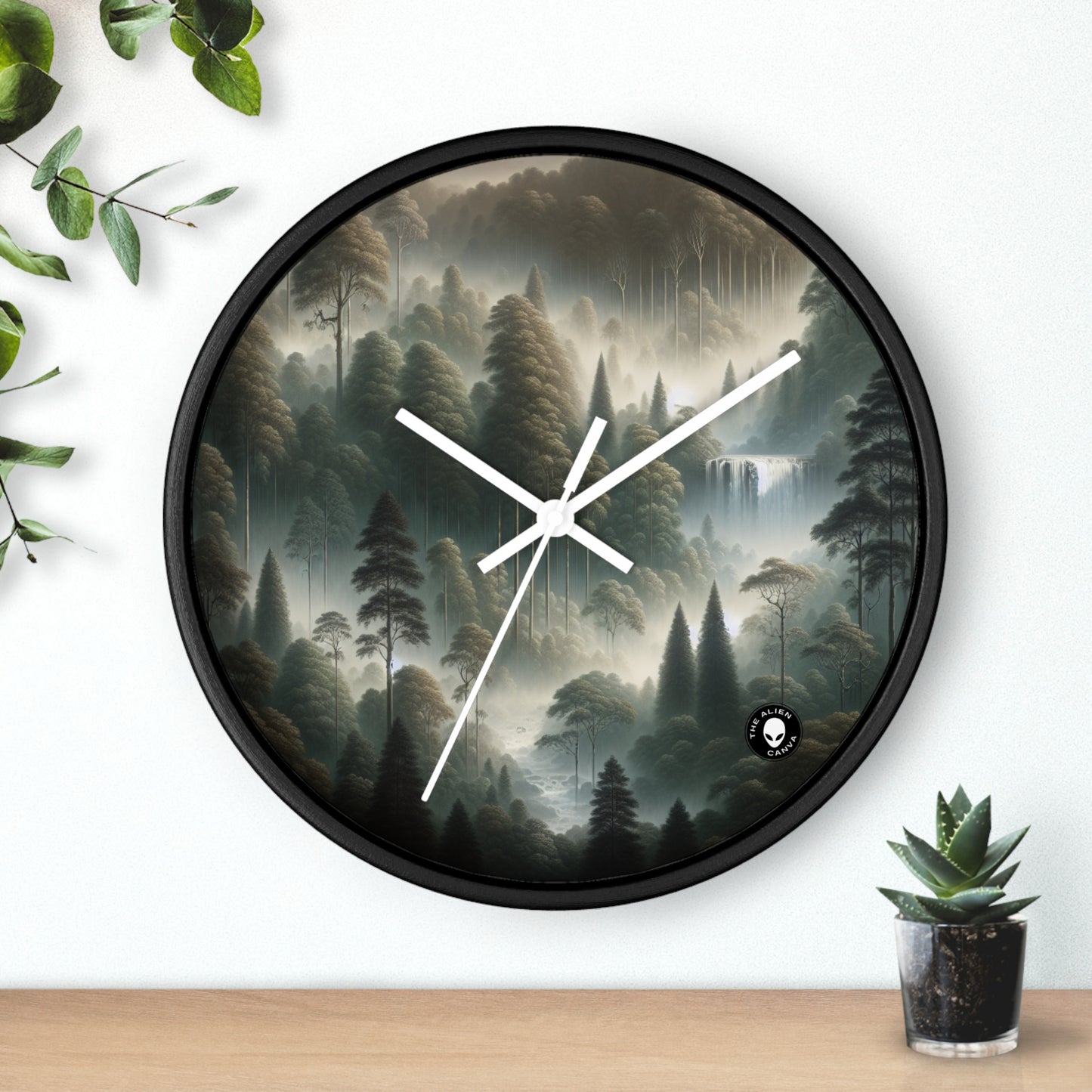 "Misty Forest Retreat" - The Alien Wall Clock