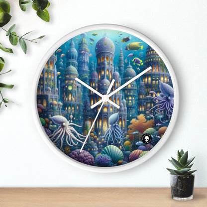 "Enchanting Atlantis: A Harmony of Sea Creatures" - The Alien Wall Clock