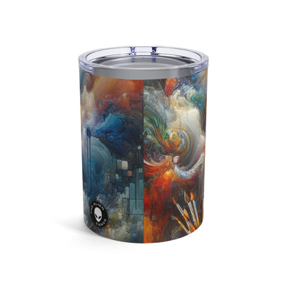 « Forêt mystique : un pays des merveilles fantaisiste » - La peinture numérique Alien Tumbler 10oz