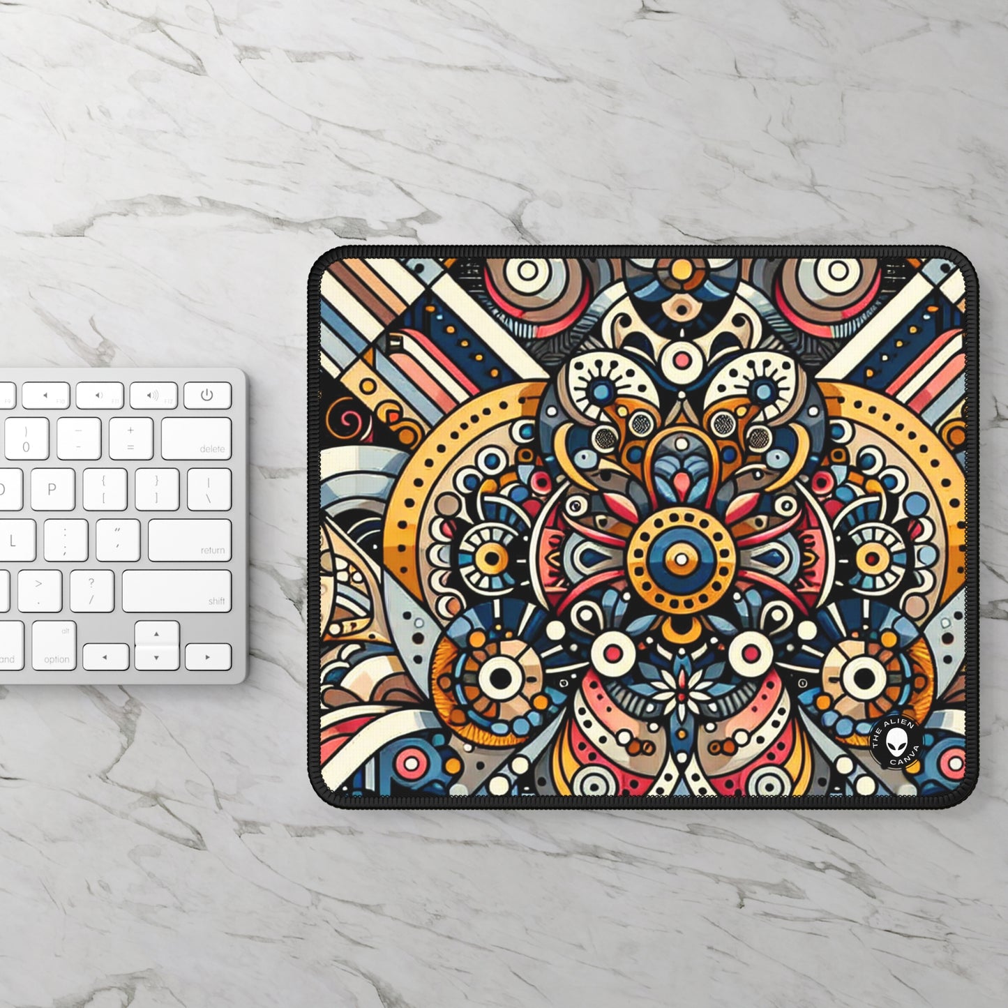 "Moroccan Mosaic Masterpiece" - The Alien Gaming Mouse Pad Pattern Art