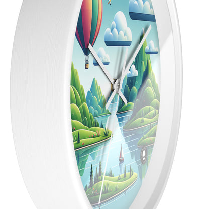 "Tranquil Skies: Hot Air Balloon Adventure" - The Alien Wall Clock