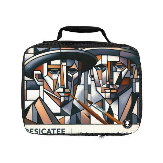 "Cubist Cityscape: Fragmented Views of Urban Energy"- The Alien Lunch Bag Cubism