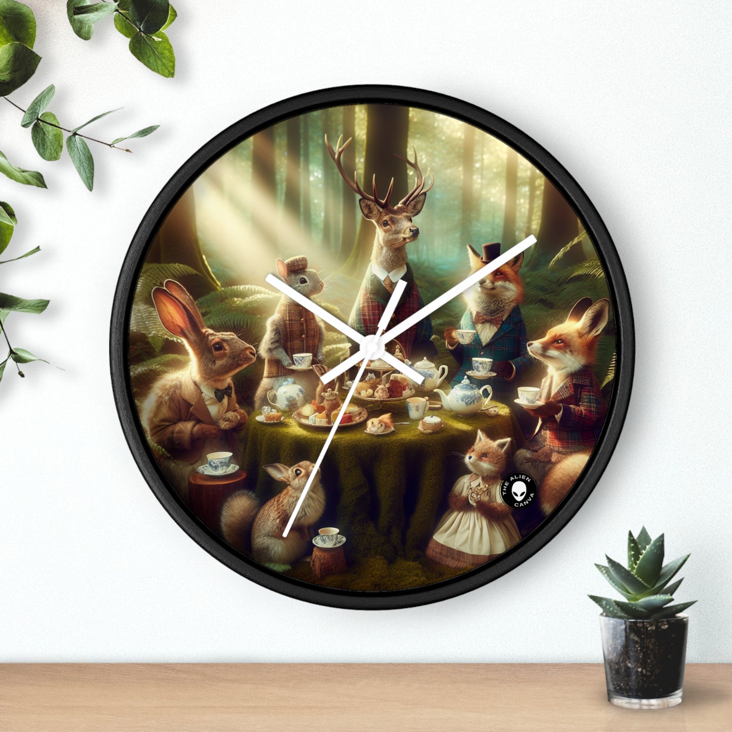 "Enchanted Tea Party" - The Alien Wall Clock