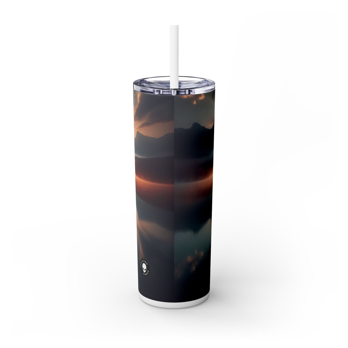 "Tranquil Morning" - Vaso delgado con pajita de 20 oz de Alien Maars®