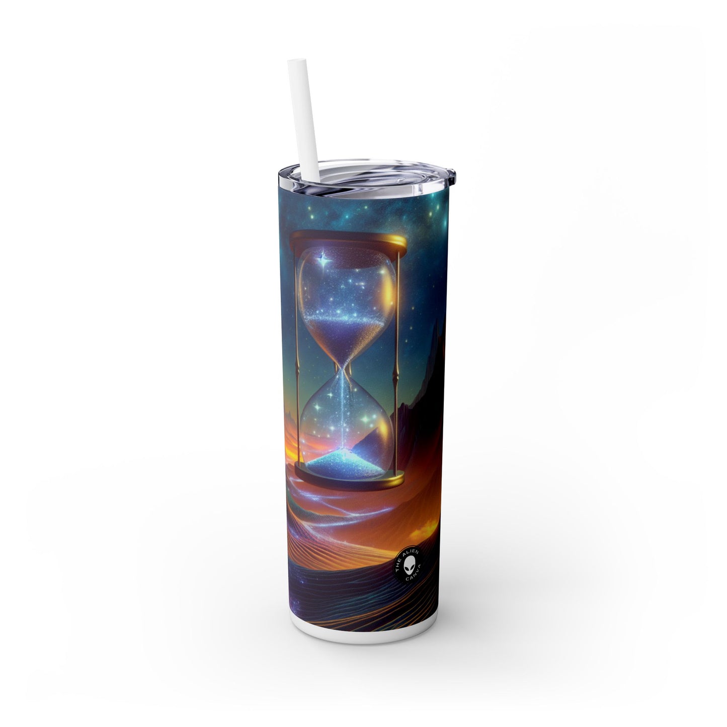 "Starry Sands of Time" - The Alien Maars® Skinny Tumbler with Straw 20oz