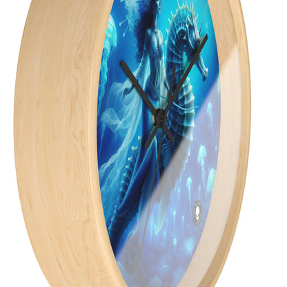 "Mermaid Magic: Journey with the Giant Seahorse" - The Alien Wall Clock