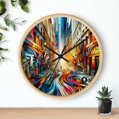 "Urban Ecosystem: A Graffiti Fusion" - The Alien Wall Clock Graffiti Art