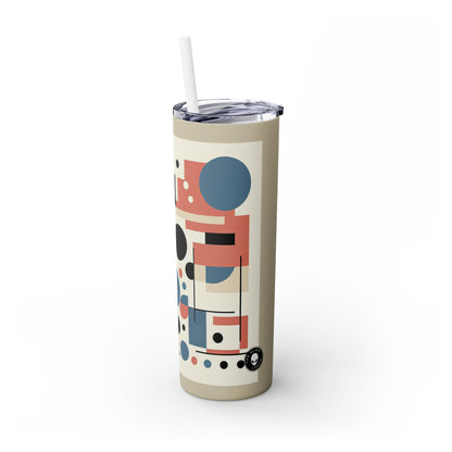 "Equilibrium: Exploring Balance Through Minimalist Art" - The Alien Maars® Skinny Tumbler with Straw 20oz Minimalism