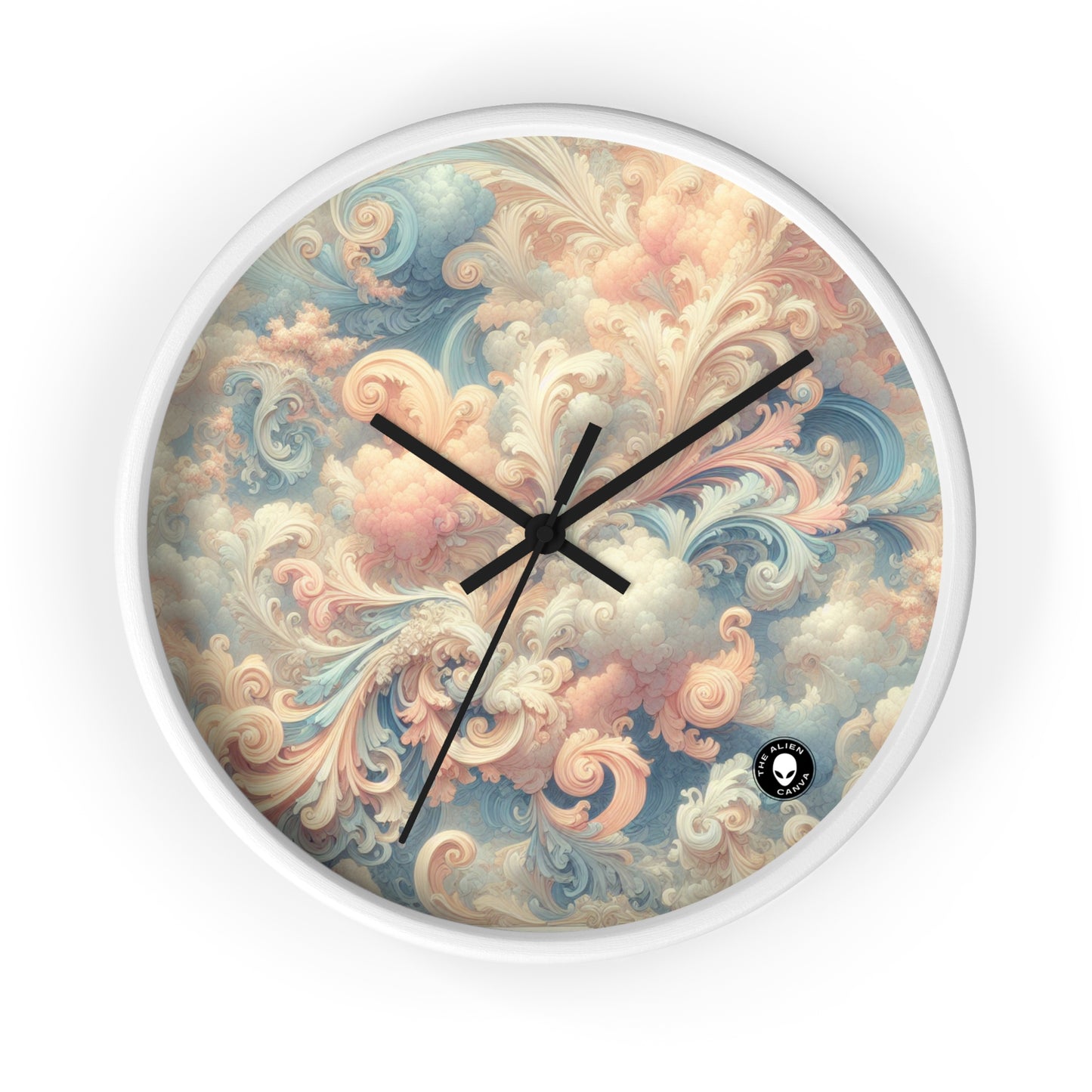 "Rococo Reverie : une scène de salle de bal luxueuse" - L'horloge murale Alien Rococo