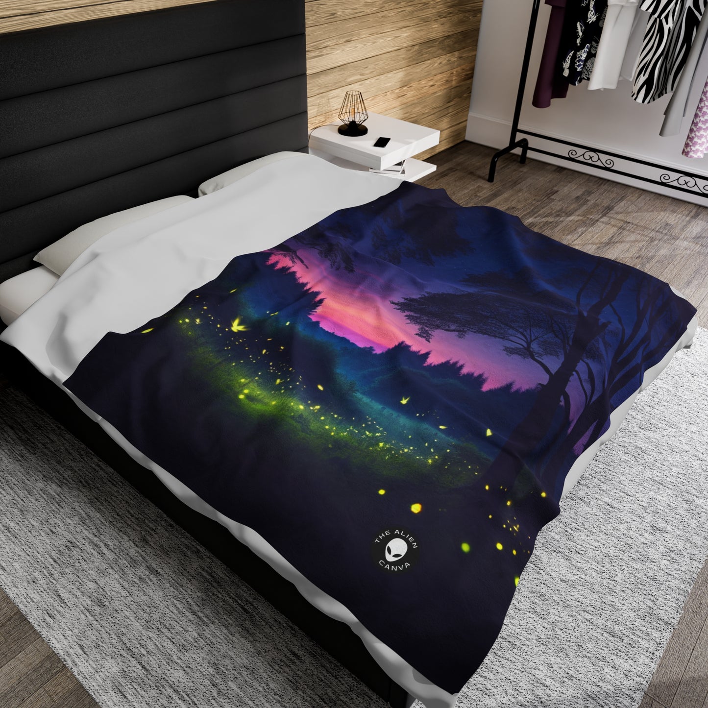 "Twilight Serenity: Firefly Dance" - The Alien Velveteen Plush Blanket