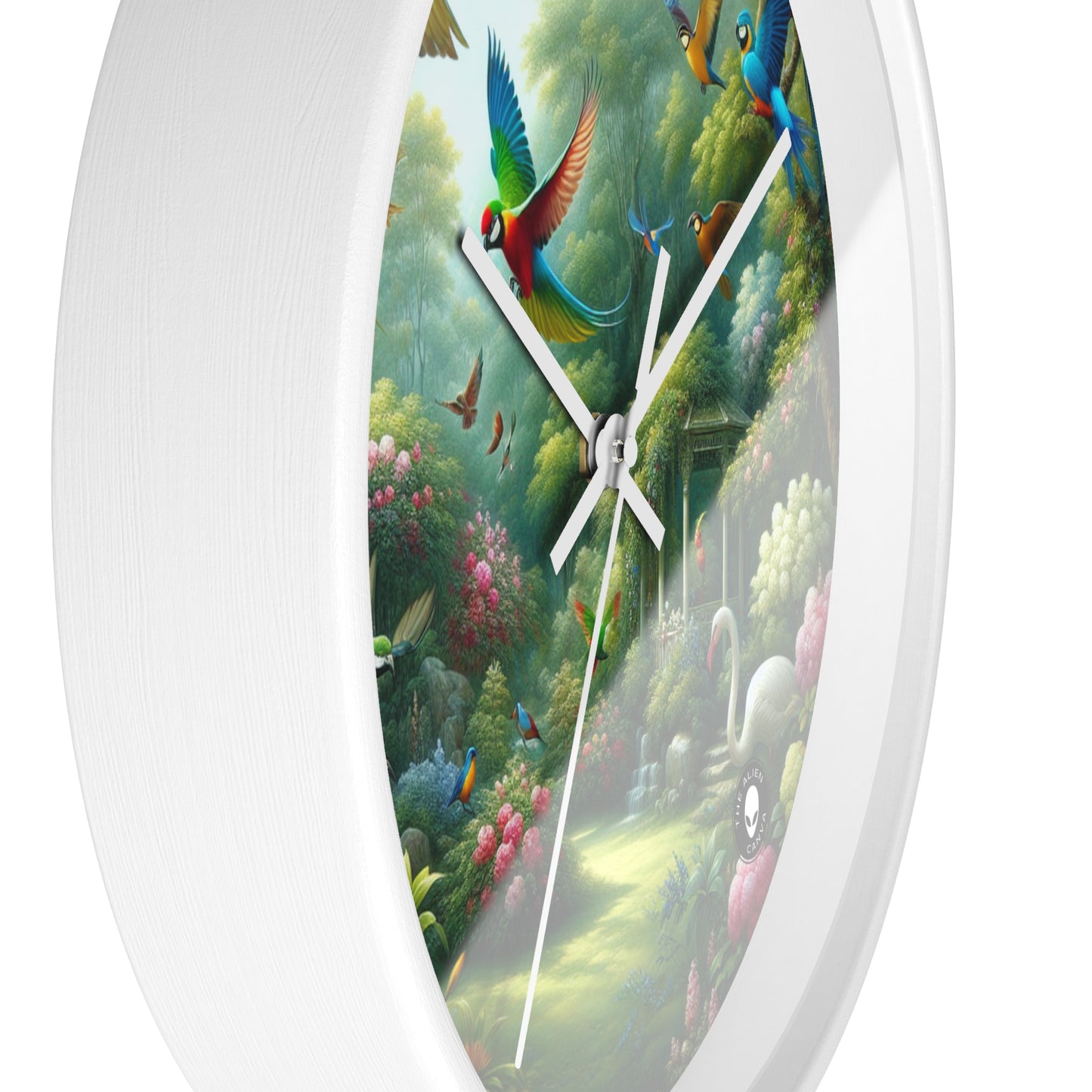 "Exotic Bird Haven" - L'horloge murale extraterrestre