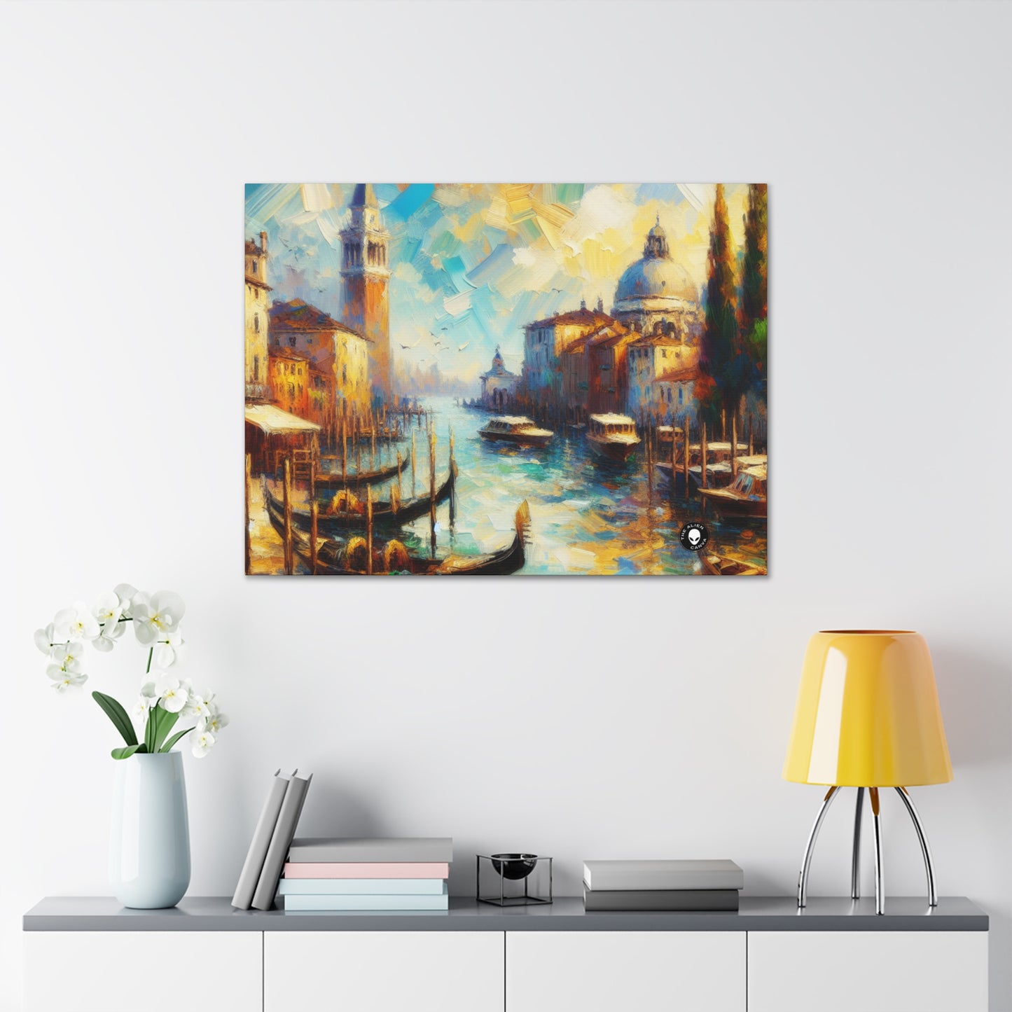 "Serenity in the City: Capturing the Golden Hour" - The Alien Canva Impressionism