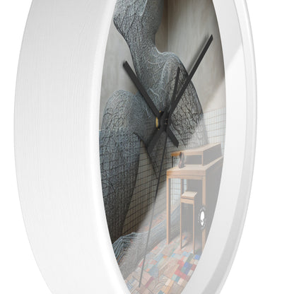 "Harmony Reimagined: Nature, Technology, and the Modern World" - The Alien Wall Clock Installation Sculpture