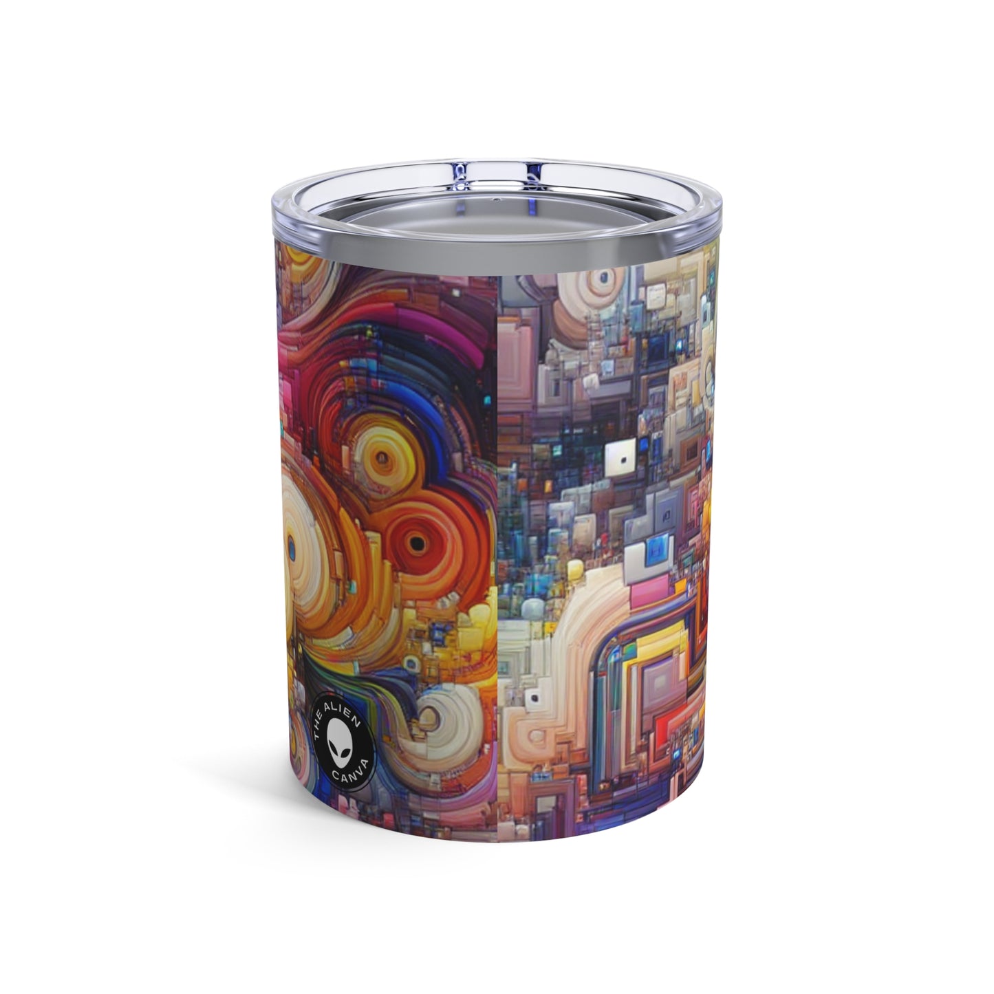 "Oceanic Harmonies: A Generative Art Exploration" - The Alien Tumbler 10oz Generative Art